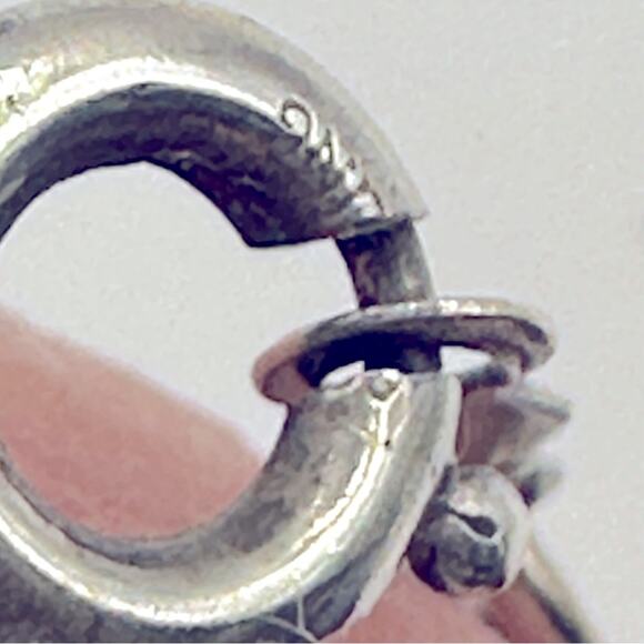 Vintage Hayward Silver Heart Necklace Chain 925 Retro VTG 17” long VTG Casual - Picture 4 of 10